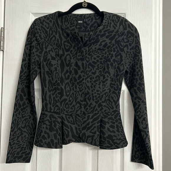 Peplum animal print evening jacket - Picture 1 of 4
